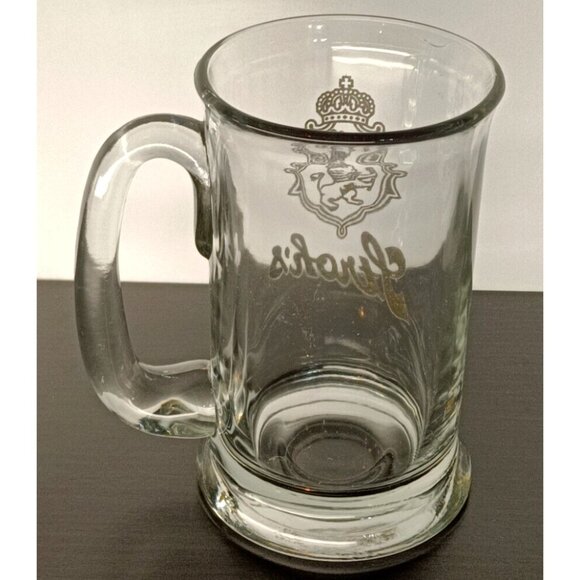 Stroh Glass Beer Stein Vintage with Gold Leaf Etching - Picture 3 of 7